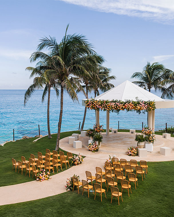 Beach wedding pavilion