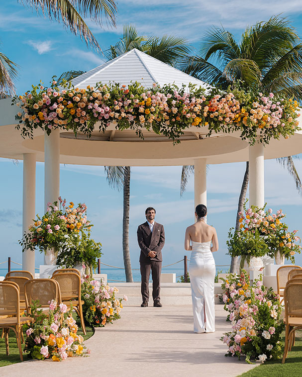 Beach wedding pavilion